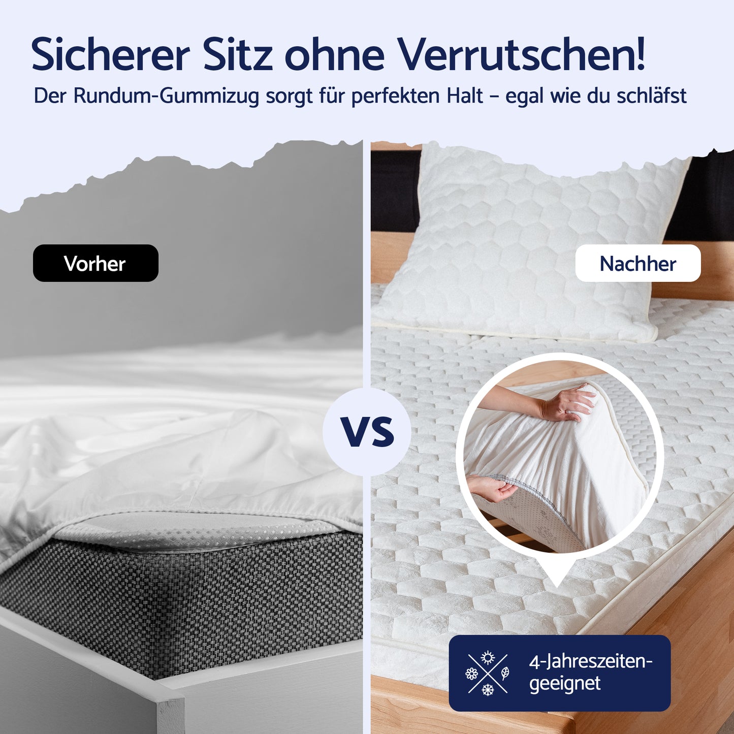 Spannbettlaken ohne Falten